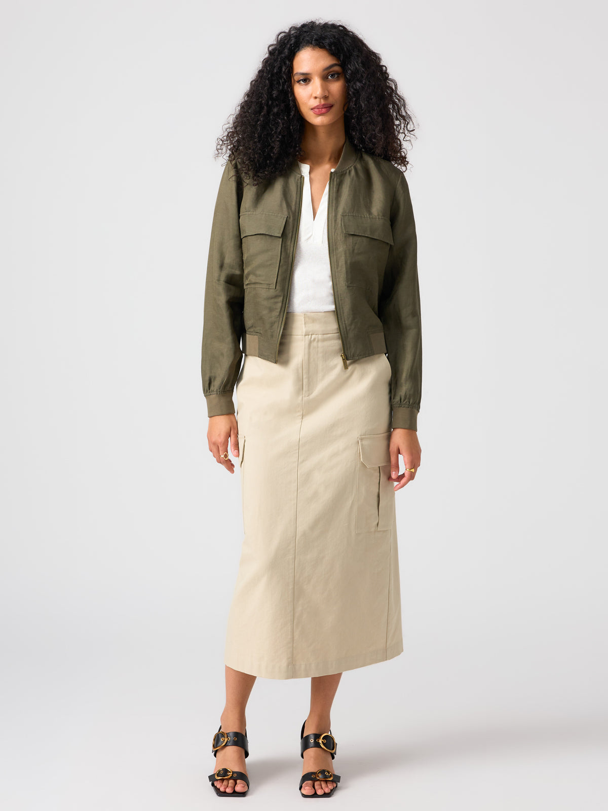 Eve Bomber Jacket Burnt Olive