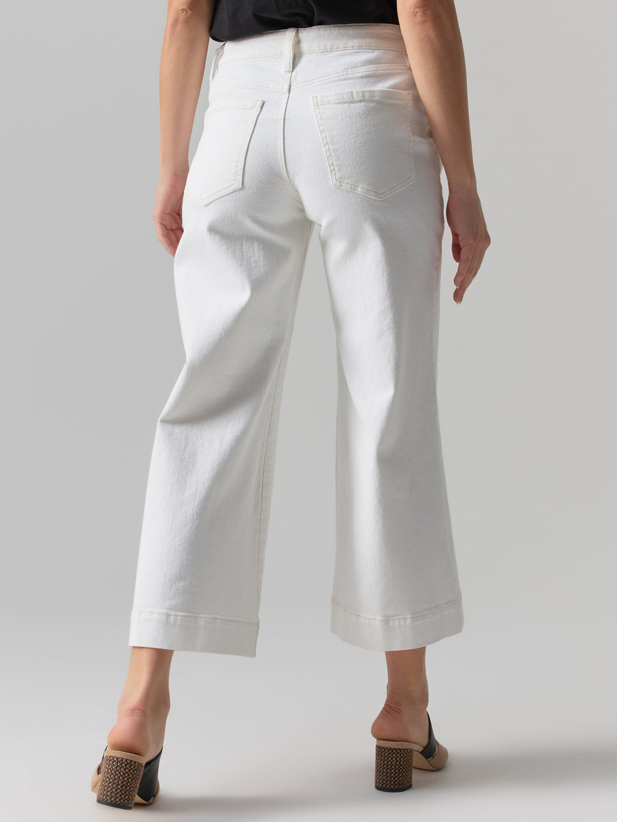 Culotte Crop Standard Rise Pant Chalk