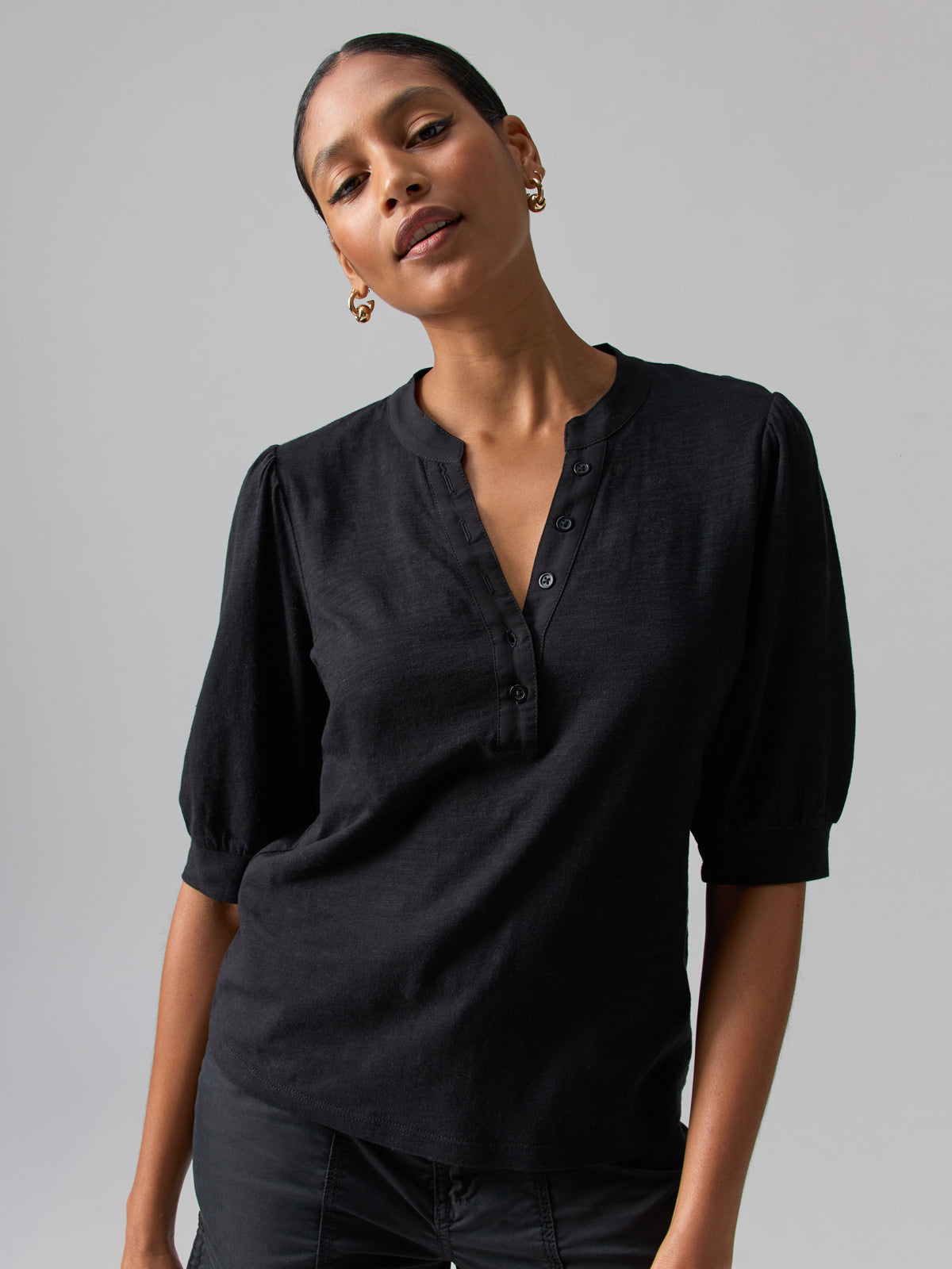 Mixed Media Tee Black