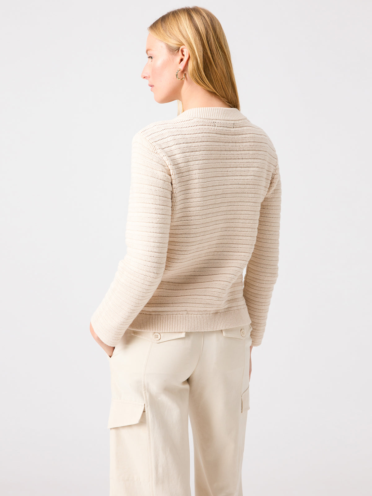 Knitted Sweater Jacket Toasted Almond