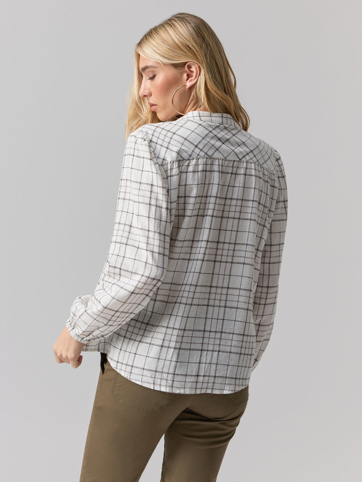 As You Are Button Front Shirt Graphic Windowpane