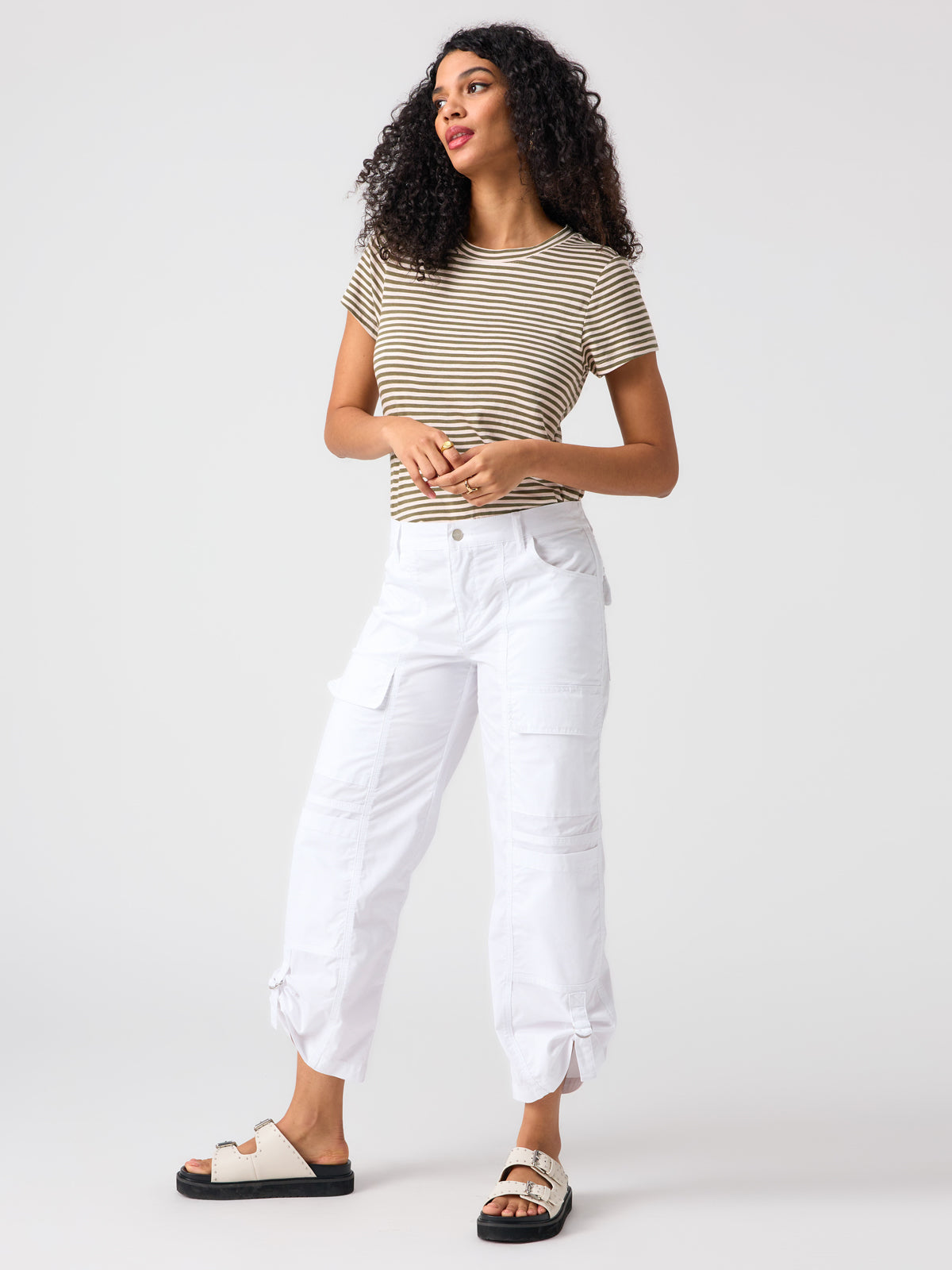 Cali Cargo Standard Rise Pant White