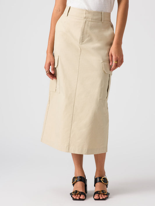 Essential Cargo Skirt Marble Beige